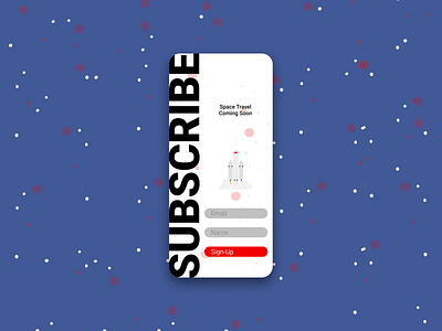 Space Travel - Subscribe Page app branding dailyui design moon logo space space travel typography ui ux vector web web design