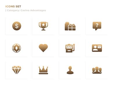Icons Set adobe xd advantages casino figma icon icon design iconography icons pack icons set ui design uiux ux design web design