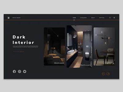 interior design app branding design flat logo minimal typography ui ux web website