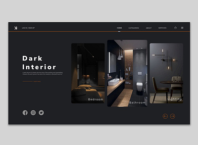 interior design app branding design flat logo minimal typography ui ux web website