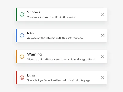 Toast Notification 2d alert app clean concept dashboad design flat message minimal notification toast ui ux