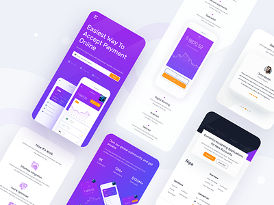 Responsive Design for Finance Website app dashboard design dribbble best shot finance application finance website homepage landing page landingpage payment ui ux website