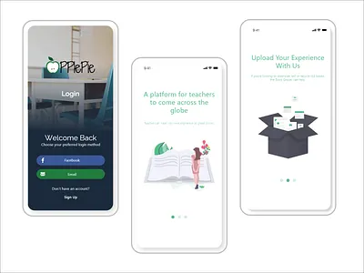 Apple pie app branding design flat icon illustration login logo screen splash ux vector web