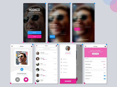 Dating App design - Full view app branding dating dating app design icon minimal typography ui ux website