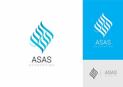 Asas - Accounting Logo Design accounting accounts arabic lettering arabic logo asas asasaccounting asaslogodesign branding branding logo design business diwaniarabiclogo kufi latest logo managment tally ui vector