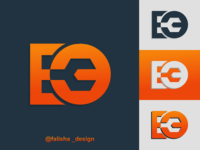 eo mechanic logo 3d abstract awesome brand identity branding design eo flat icon illustration initial logo logo design logoawesome logotype mechanic monogram oe symbol vector