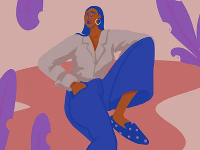 Lounge character digital illustration illustration procreate procreateapp woman