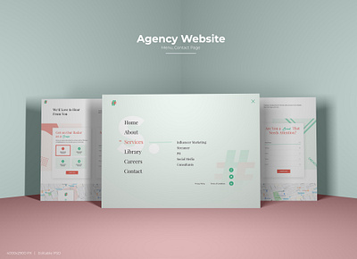 Agency Website Menu Contact Us Page agency contact page contact us menu menu design menu page portfolio site ui design ux design