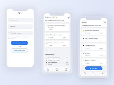 Productivity assistant app minimal todolist ui ux