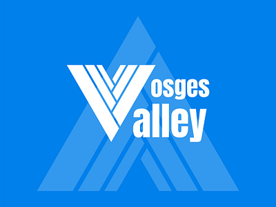 Vosges Valley blue branding brass peak corto bert dailylogo dailylogochallenge dailylogodesign design happinessdesigns logo logodesign logos logotype mount blanco ski snowdrop traverse valley vector vosges