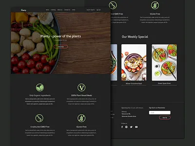 Restaurant Homepage food food and drink food delivery homepage restaurant ui design vegan