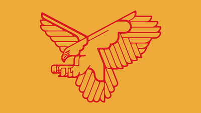 Eagle animal badge bird crest desert eagle flat illustration minimal southwest vector