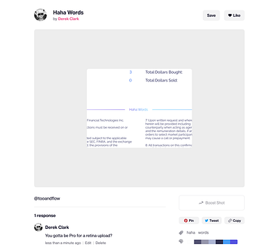 What's going on here @dribbble? tooandflow