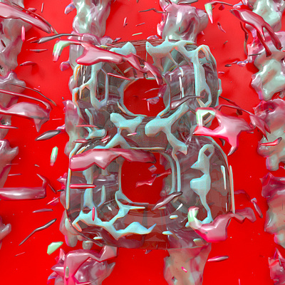 💦Splashs for eight • #36days_8 3d 3d art 3d artist art cinema4d design details graphic textures typography