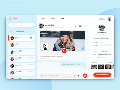 Chat screen for doctor dashboard adobe xd app design chat dashbaord