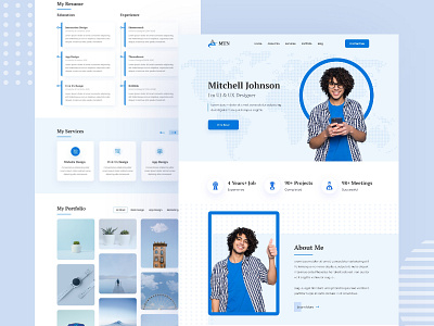 Personal Portfolio, CV & Resume Template adobe xd cv delivery illustration personal portfolio resume ui ux