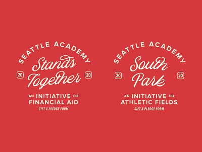 Seattle Academy Badges 2020 beasts of england blackbike proxima nova seattle academy south park stand together type typography