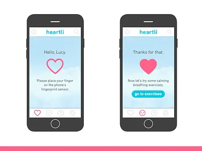 UI design for Heartli App graphic design ui