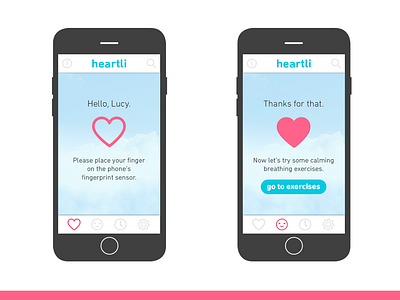 UI design for Heartli App graphic design ui