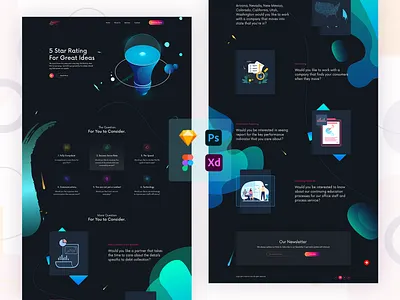 Q & A Landing Page Concept concept ui ux website design