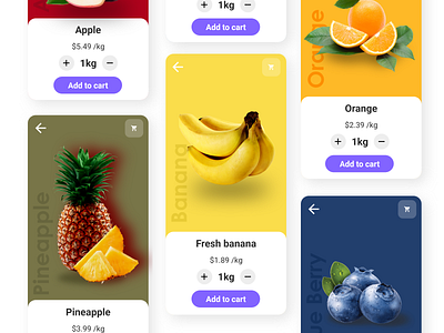 Fruit Online Shopping andoid app app design creative e commerce e shopping idea ios design ui ux ux designer uxdesign vegetable