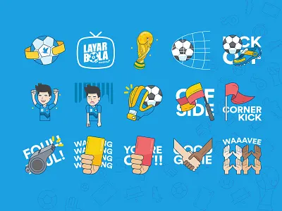 Layar Bola Traveloka GIF set artwork character design fifa football gif illustration sticker vector worldcup