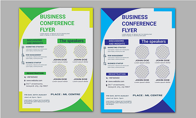 green business conference flyer design template banner brand branding business conference corporate design enterpreneur enterprise flyer help inspirational logodesign poster design template design vector