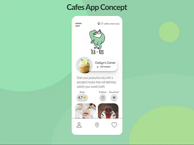 Cafe App Concept animation app branding design doodles illustration lowfi minimal ui ux