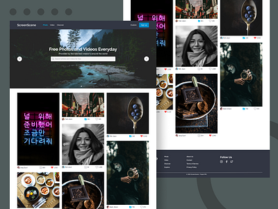 Web Design - ScreenScene figma landing design landing page photographer ui ux videomaker web design website design