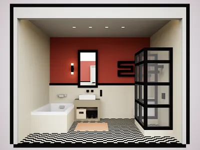 Bathroom Inspiration 3d bathroom interiordesign magicavoxel voxel voxelart