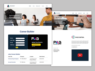 UI/UX Web Design PT. PAB Group branding design illustration logo typography uidesign uiux web web design website