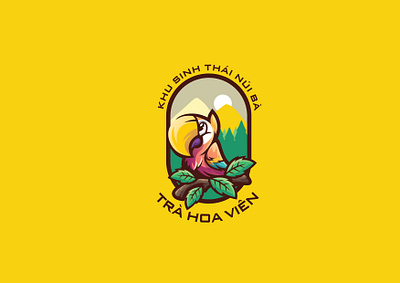 Trà hoa viên - Natural Park logo by Brandall Agency adobe illustrator chibi colorful flower tea forrest garden green illustration logo logo design logodesign mountain park parrot tea tree vector vietnam vietnamese yellow