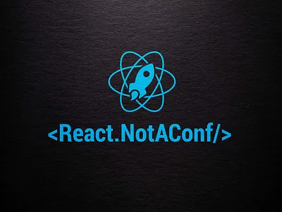 React Not A Conf - converence branding converence design logo logo design programming react