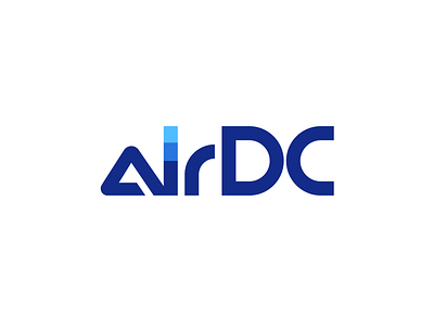 AirDC air brand branding center data dc font identity illustration letter lettering logo logotype type