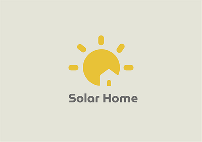 Solar Home Logo design art branding flat illustration illustrator logo logo design