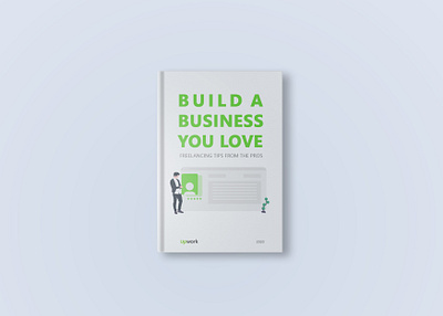 Upwork book cover book book cover branding clean cover creative design graphic graphic design green illustration interface minimal photoshop typography upwork vector