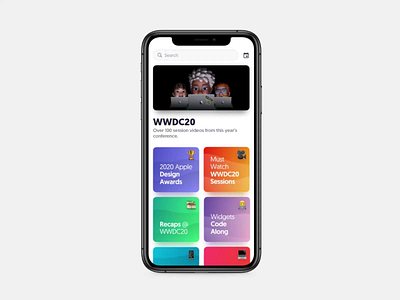 WWDC Conference App Interaction - Protopie animation apple calendar conference design interaction ios mobile protopie protopie5.0 prototype ui ux wwdc