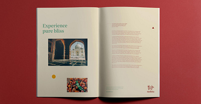 Brochure layout for Tushita Travels book book layout branding branding and identity branding design brochure holi india india book layout magazine print design publication publication design publications taj mahal