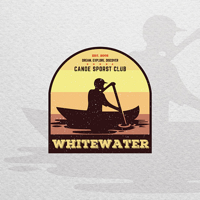 Vintage badge logo design for a Canoe Club branding canoe canoeing graphic design graphicdesigner kanoe logo logodesigner logodesignersclub logodesigns