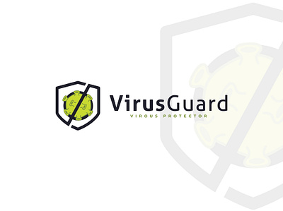 Virus Guard brand creative emblem favicon guard icon identity logo logos logotype minimalist minimalist logo protect shield virus