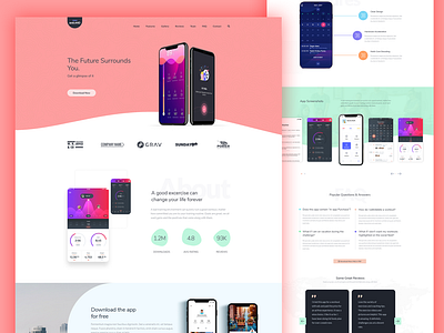 RATH is a great App Landing Onepage PSD andit animation app landing onepage app landing page applanding branding clean design corporate delivery high quality psd files html css illustration mobile app typography website website concept website designer websites