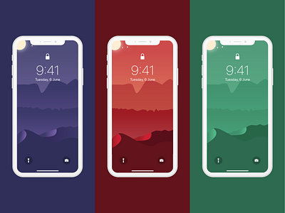 Wallpaper Landscape - Freebies android freebies graphic design illustration ios iphone landscape ui ui design ux wallpaper