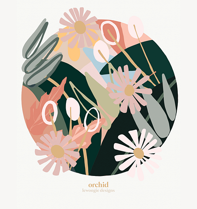 Orchid art card design graphic design illustration illustrator logo poster poster art poster design