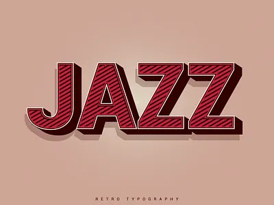 Retro vintage Text Effect -- JAZZ ! branding business logo clean design identity illustrator logo logodesign minimal retrowave vector