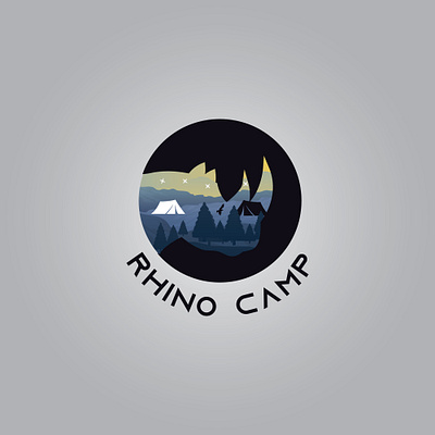 Rhino Camp art branding designer designlogo graphic design graphic designer illustrator logo logo designer logodesign