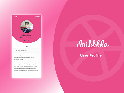 Daily UI - User Profile app bio daily 100 challenge dailyui design design app dribbble logo minimalist mobile app design mockup profile ui user profile ux vector