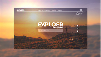 Exploer travel for travellers animal branding design illustration portfolio portfolio design portfolio website ui vector web web design