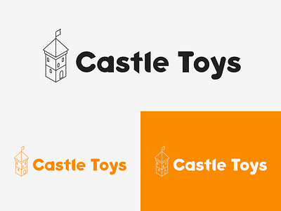 49/50 Daily Logo Challenge - Toy Store branding branding design castle children dailylogo dailylogochallenge design graphic isometric kids logo logotype store town toys