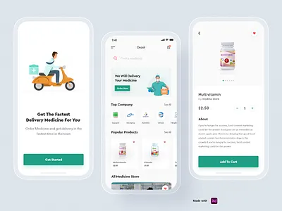 Medicine Delivery App app app design application clean ui delivery design illustration ios medicine medicine app medicine delivery medicine delivery app minimal mobile mobile app mobile app design order typography ui uiux