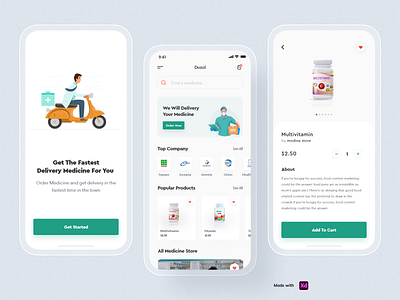 Medicine Delivery App app app design application clean ui delivery design illustration ios medicine medicine app medicine delivery medicine delivery app minimal mobile mobile app mobile app design order typography ui uiux
